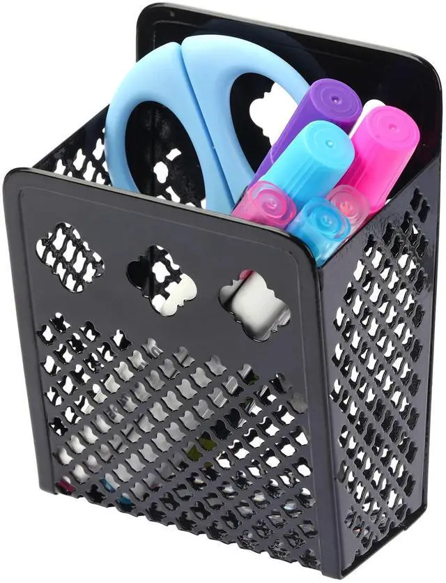 Main image of Magnetic Pencil Holder - Magnetic Locker Organizer | Pen Holder Locker Accessories for School and Office (1 Pack Black)