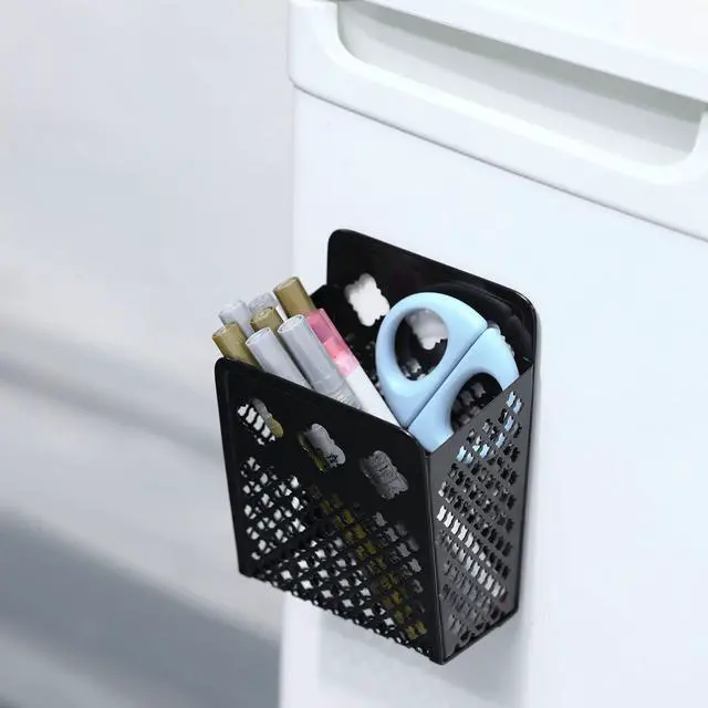 Alt view image 7 of 7 - Magnetic Pencil Holder - Magnetic Locker Organizer | Pen Holder Locker Accessories for School and Office (1 Pack Black)