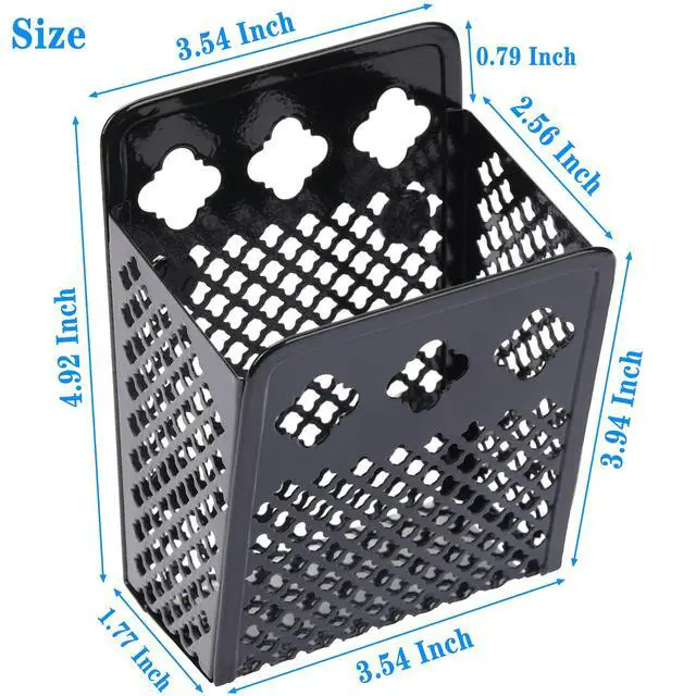 Alt view image 6 of 7 - Magnetic Pencil Holder - Magnetic Locker Organizer | Pen Holder Locker Accessories for School and Office (1 Pack Black)