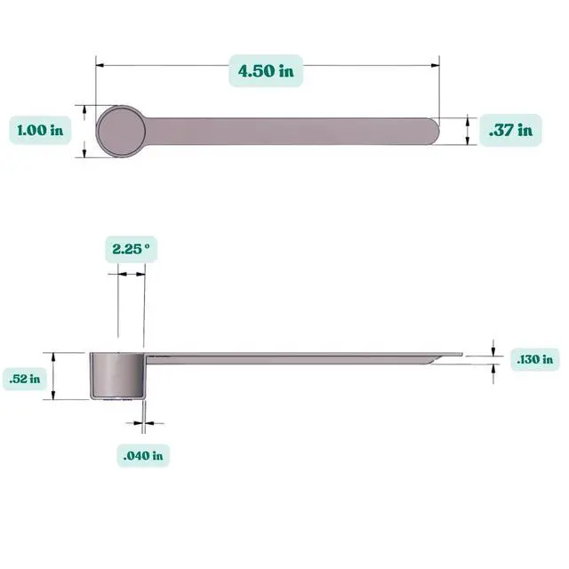 Alt view image 2 of 6 - 1 Teaspoon (1/3 Tablespoon | 5 mL) Long Handle Plastic Measuring Spoon for Coffee, Protein Powder, Pet Food, Spices, Grains, Dry Goods Food-Grade BPA-Free (Pack of 1)