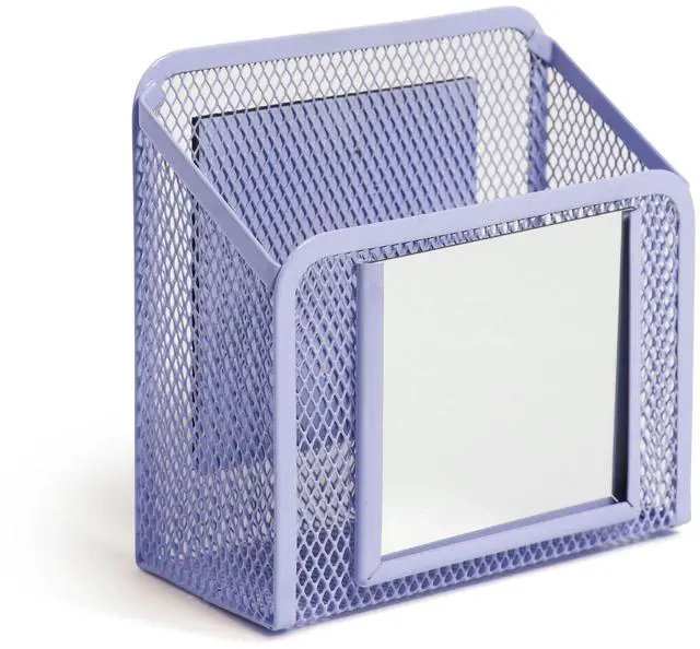 Main image of Magnetic Locker Cup with Mirror, Magnetic Pencil Holder, Purple