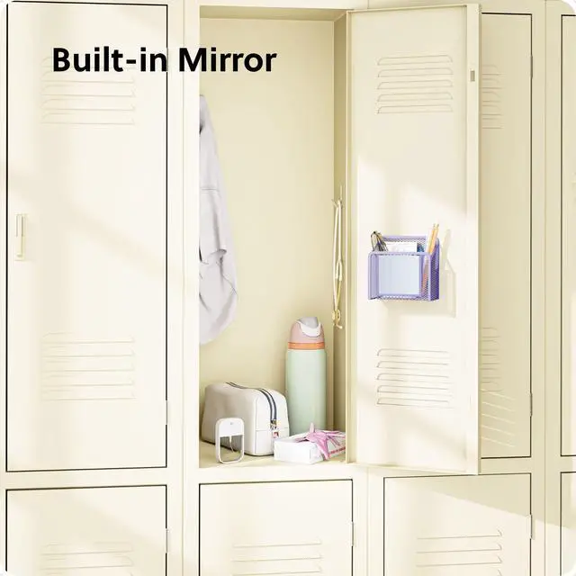 Alt view image 3 of 7 - Magnetic Locker Cup with Mirror, Magnetic Pencil Holder, Purple