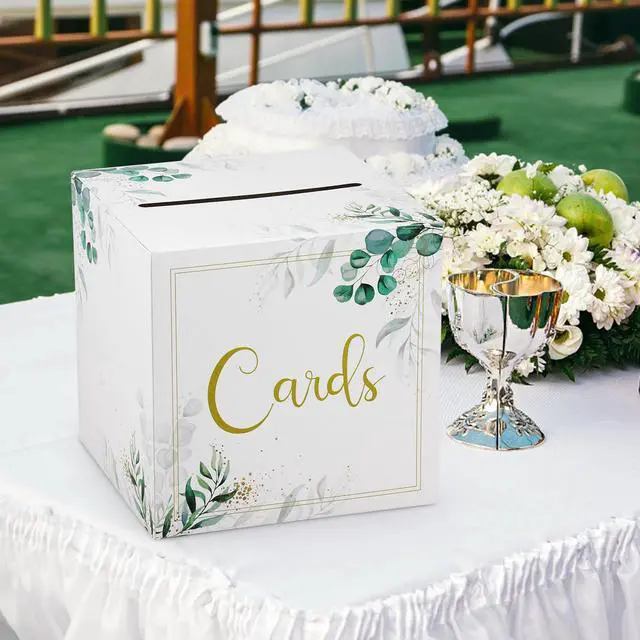 Alt view image 3 of 7 - Wedding Card Box Party Favors Post Box Cardboard Receiving Money Box Holder for Wedding Reception, Baby Shower Table Centerpiece Decorations Supplies