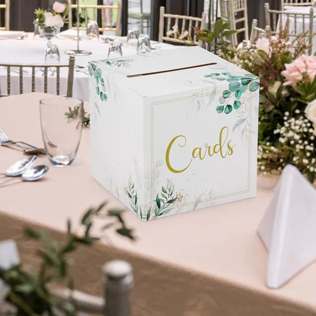 Alt view image 5 of 7 - Wedding Card Box Party Favors Post Box Cardboard Receiving Money Box Holder for Wedding Reception, Baby Shower Table Centerpiece Decorations Supplies