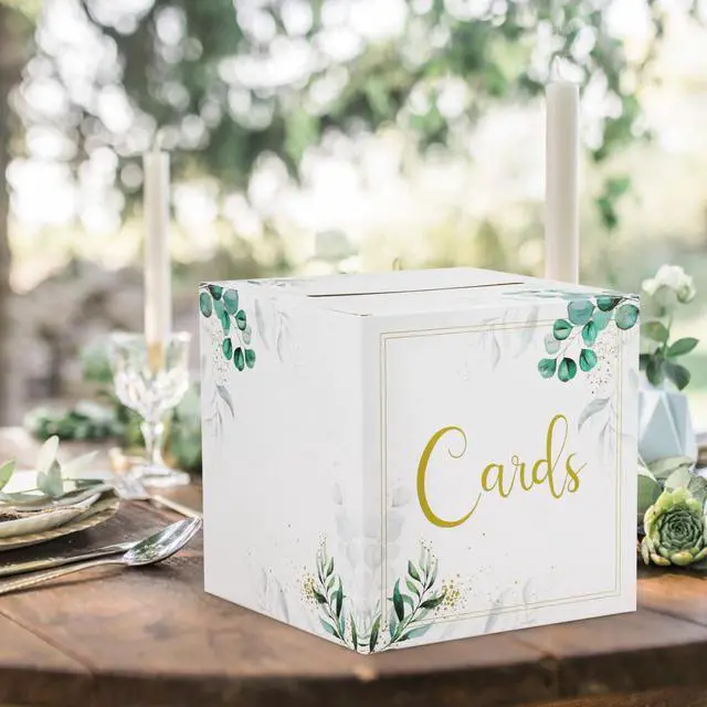 Alt view image 7 of 7 - Wedding Card Box Party Favors Post Box Cardboard Receiving Money Box Holder for Wedding Reception, Baby Shower Table Centerpiece Decorations Supplies