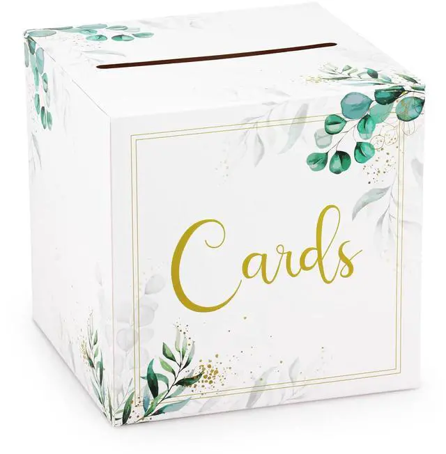 Main image of Wedding Card Box Party Favors Post Box Cardboard Receiving Money Box Holder for Wedding Reception, Baby Shower Table Centerpiece Decorations Supplies