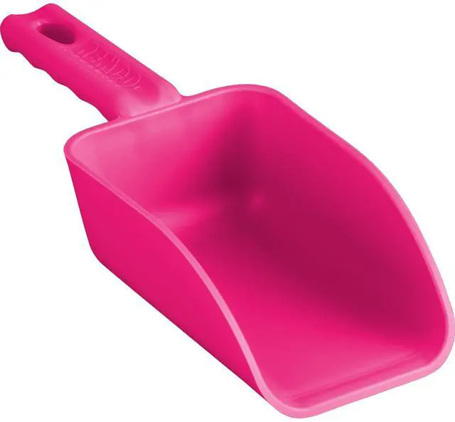 Main image of Vikan Remco 63001 Color-Coded Plastic Hand Scoop - BPA-Free Food-Safe Kitchen Utensils, Restaurant and Food Service Supplies, 16 oz, Pink