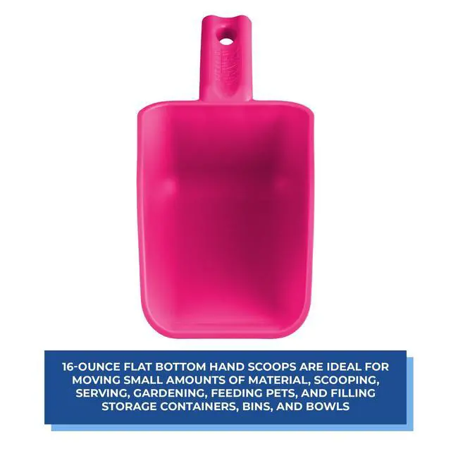 Alt view image 3 of 7 - Vikan Remco 63001 Color-Coded Plastic Hand Scoop - BPA-Free Food-Safe Kitchen Utensils, Restaurant and Food Service Supplies, 16 oz, Pink