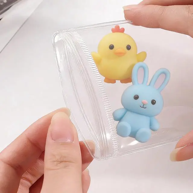 Alt view image 4 of 7 - 10 Pcs Anti-Tarnish Clear PVC Jewelry Bags 3.15"×4.72", Reusable Zip Lock Small Plastic Pouch for Beads/Rings/Earrings/Bracelets (10Pcs-3.15"×4.72")
