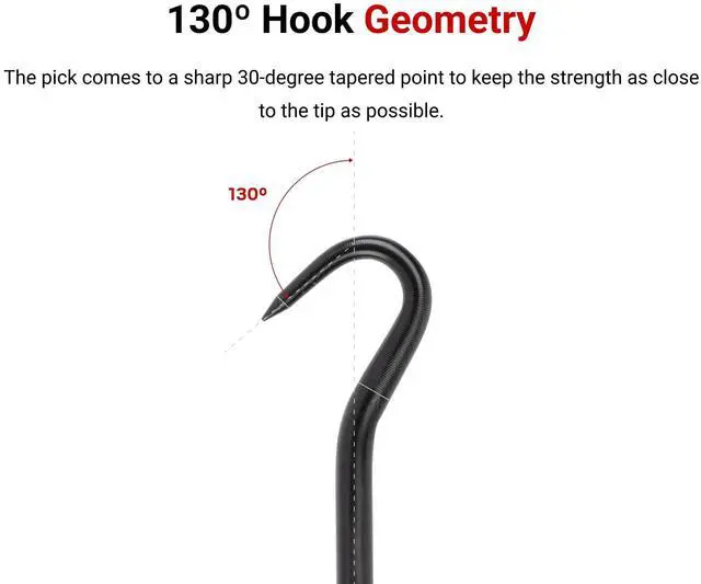 Alt view image 3 of 7 - 130-Degree Pointed Hook | PNH21105 | Hard Handle