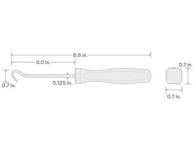 Alt view image 7 of 7 - 130-Degree Pointed Hook | PNH21105 | Hard Handle