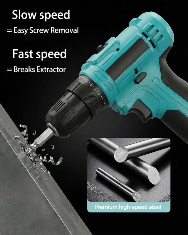 Alt view image 5 of 7 - for Men, Damaged Screw Extractor Set - Xmas Stocking Stuffers for Him | Remover for Stripped Head Screws Nuts & Bolts, Easy Removal Drill Bit Tool Kit with Storage Case, Perfect Gifts for Dad