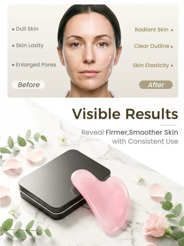 Alt view image 4 of 6 - Gua Sha Facial Tools Stone Guasha Tool for Face, Neck & Body | Gua Sha Tool for Lymphatic Drainage, Puffiness Reduction & Targeted Tension Relief Beauty Skin Care Gift