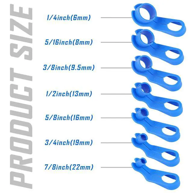 Alt view image 2 of 6 - Salior 7PCS AC Fuel Line Disconnect Tool Set - 1/4 5/16 3/8 1/2 5/8 3/4 7/8 Inch Fuel Filter Removal Tool Compatible with GM Ford Chrysler More Vehicles - New Upgrade Fuel Line Removal Tool Kit
