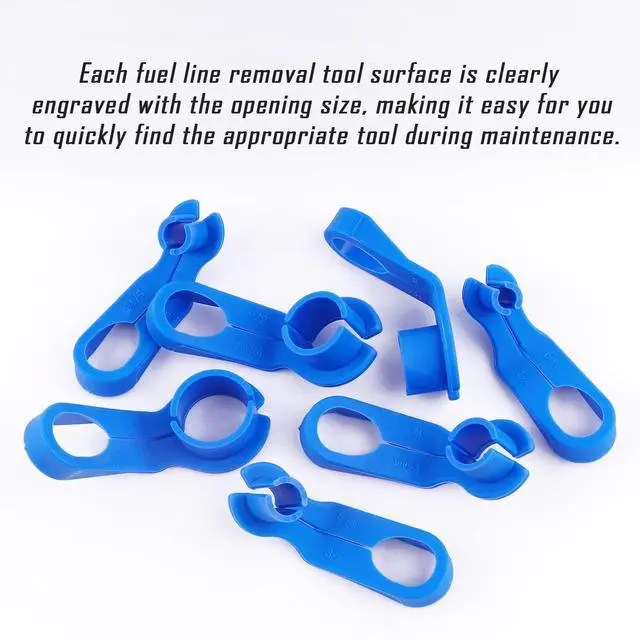 Alt view image 3 of 6 - Salior 7PCS AC Fuel Line Disconnect Tool Set - 1/4 5/16 3/8 1/2 5/8 3/4 7/8 Inch Fuel Filter Removal Tool Compatible with GM Ford Chrysler More Vehicles - New Upgrade Fuel Line Removal Tool Kit