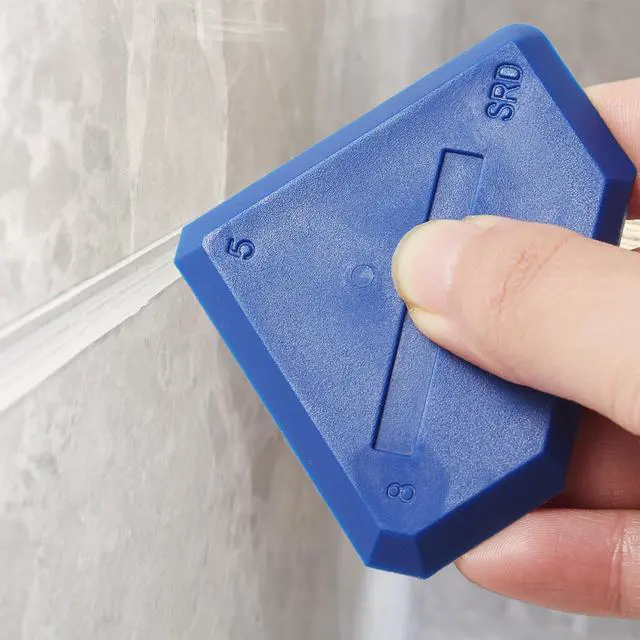 Alt view image 4 of 7 - XIYAOXI 4 Pieces Silicone Caulking Tools Compatible with Sealant Grout Finishing Sealing Blue Caulk Tool Kit Caulking Finishing Tools