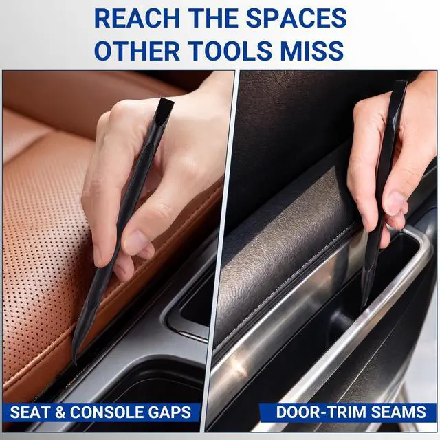 Alt view image 4 of 7 - Bmizdir Car Detailing Pick Set, 12Pcs Double-Ended Crevice Cleaning Tools | Non-Scratch Plastic Scraper Removes Sticker Residue, Dirt & Buildup; Ideal for Car Interiors, Kitchens, Homes & Tight Spaces