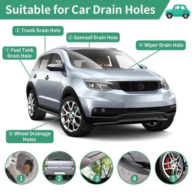 Alt view image 4 of 7 - Opvixi 3 PCS Sunroof Drain Cleaning Tool, 120 Inch Long Flexible Tube Kit | Auto Sunroof Cleaning Brush. Drain Brush Pipe Cleaners. Ideal for Car Sunroof Windshield Wiper Drain Hole