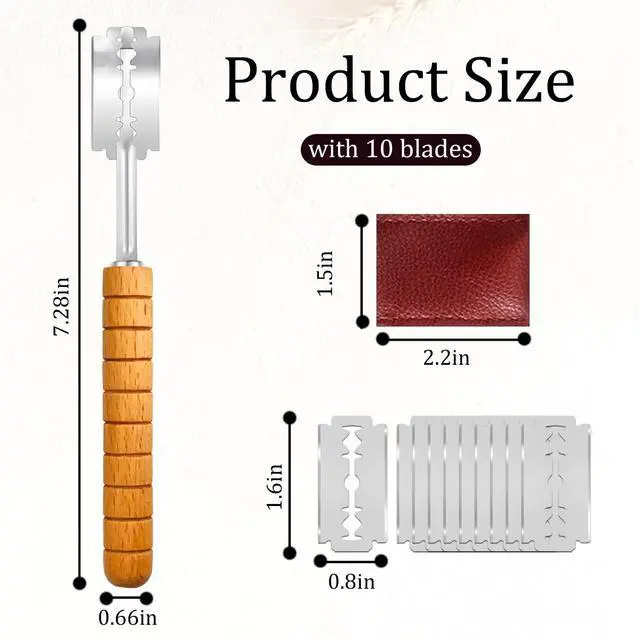 Alt view image 2 of 7 - LGDNNYYY Hand Crafted Bread Lame - Bread Scoring Tool/Bread Knives, Lame Bread Tool Sets for Sourdough Scoring Tool, Sourdough Bread Baking Supplies with 10 Blades Replacement