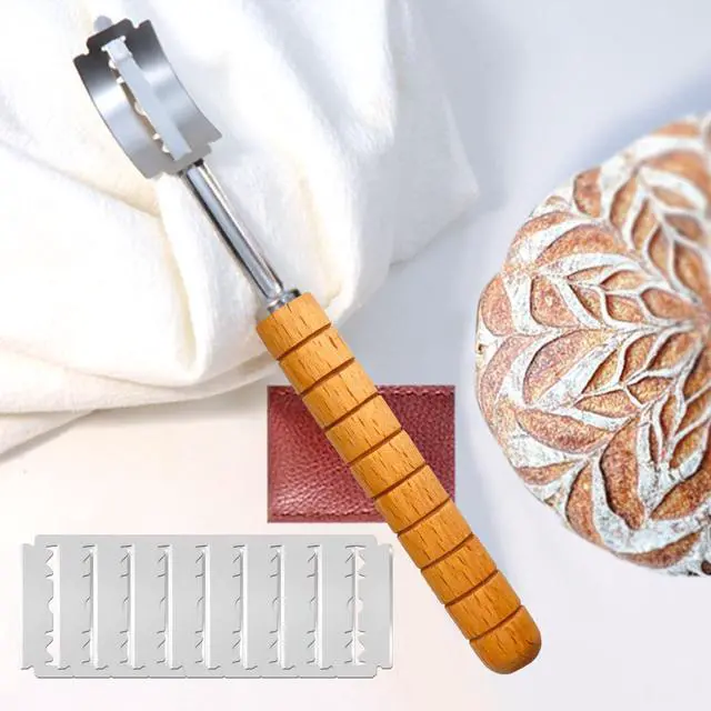 Alt view image 6 of 7 - LGDNNYYY Hand Crafted Bread Lame - Bread Scoring Tool/Bread Knives, Lame Bread Tool Sets for Sourdough Scoring Tool, Sourdough Bread Baking Supplies with 10 Blades Replacement