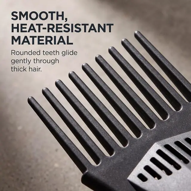 Alt view image 4 of 7 - 2Pcs Black Plastic Universal Blow Hair Dryer Comb Attachment for Straightening, Detangling - Nozzle Hairdressing Salon Comb,Styling Tools and Appliances for Curly, Natural Hair