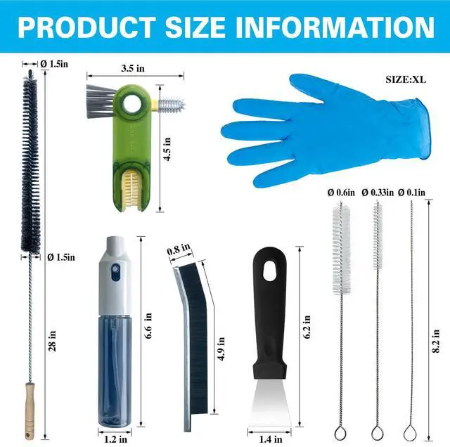 Alt view image 7 of 7 - Origin 12 PCS Home Crevice Cleaning Brush Set | Kitchen Bathroom Cup Lid Straw Dryer Vent Gap Cleaning Tools Household Cleaning Supplies