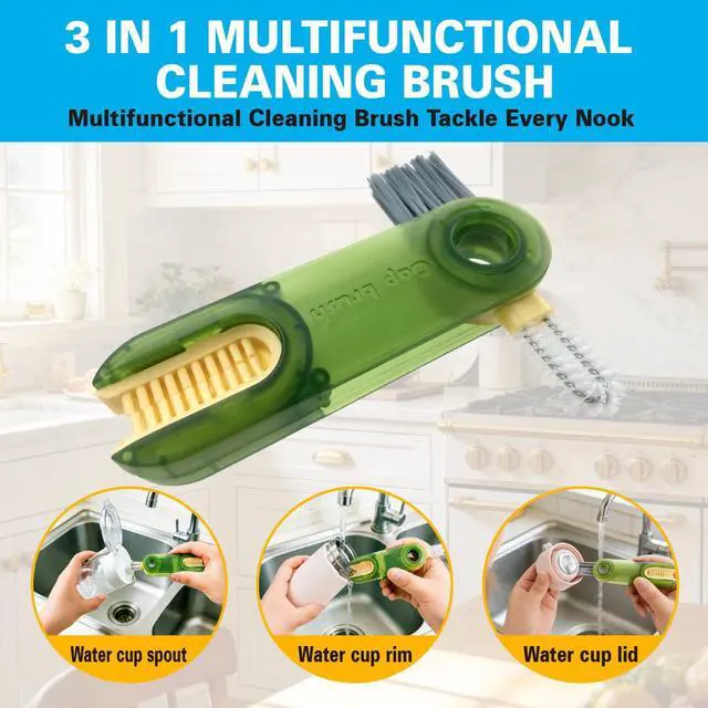 Alt view image 5 of 7 - Origin 12 PCS Home Crevice Cleaning Brush Set | Kitchen Bathroom Cup Lid Straw Dryer Vent Gap Cleaning Tools Household Cleaning Supplies