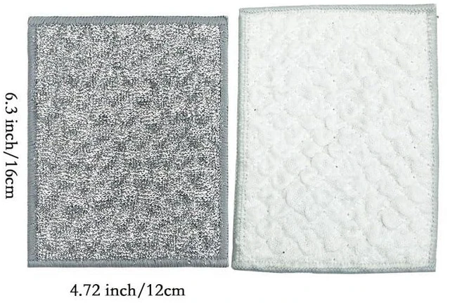 Alt view image 2 of 7 - xingjieyun New Scratch-Resistant Multi-Functional Metal Wire Dish Cloth, Double-Sided for Wet and Dry use, Suitable for Washing Dishes, cookware, Sinks, stoves, and Kitchen Cleaning(2PCS)