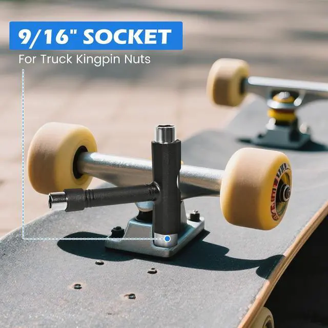 Alt view image 3 of 7 - Skate Tool, Portable T Wrench with L-Type Phillips Screwdriver | Skate Tool,T Wrench,Multi-Function,All-in-One Design,L-Type Screwdriver,Portable Size,Convenient Maintenance
