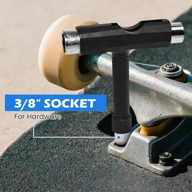 Alt view image 5 of 7 - Skate Tool, Portable T Wrench with L-Type Phillips Screwdriver | Skate Tool,T Wrench,Multi-Function,All-in-One Design,L-Type Screwdriver,Portable Size,Convenient Maintenance