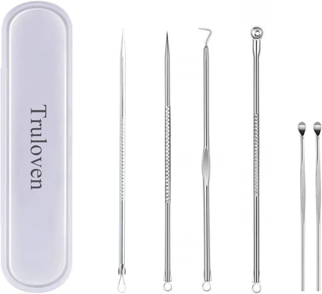 Main image of Truloven 6PCS Blackhead Remover, Blackhead Extractor, Pimple Extractor, Pimple Popper Tool Kit, Stainless Steel Blackhead, Facial Cleaning Tool