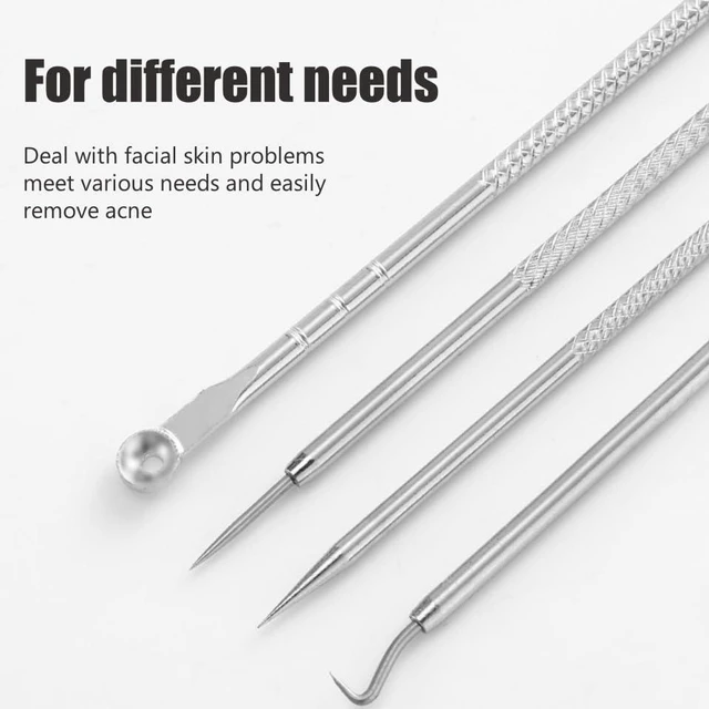 Alt view image 2 of 5 - Truloven 6PCS Blackhead Remover, Blackhead Extractor, Pimple Extractor, Pimple Popper Tool Kit, Stainless Steel Blackhead, Facial Cleaning Tool
