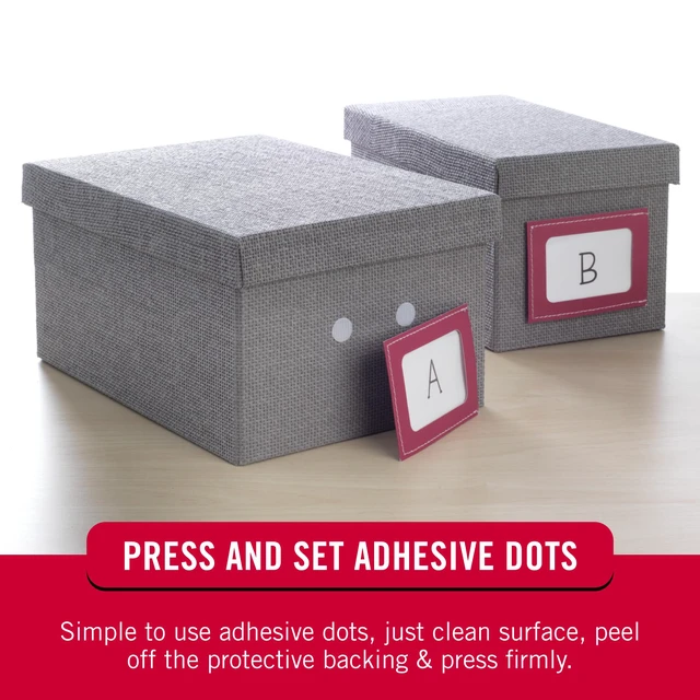 Alt view image 3 of 7 - Dots with Adhesive, White, Medium 3/4 in Circles, 200 Pk Sticky Back Round Hook and Loop Closures for Organizing, Arts and Crafts, School Projects, Office Applications