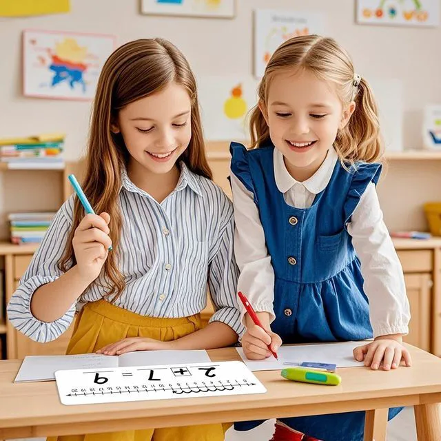 Alt view image 7 of 7 - 10 Pcs Number Line Dry Erase Boards Cards, Double Sided Writable and Erasable Board 0-10 on One Side 0-20 on Other Side Math Teaching Homeschool Supplies for Students, Classroom Must Haves (4 x 12)