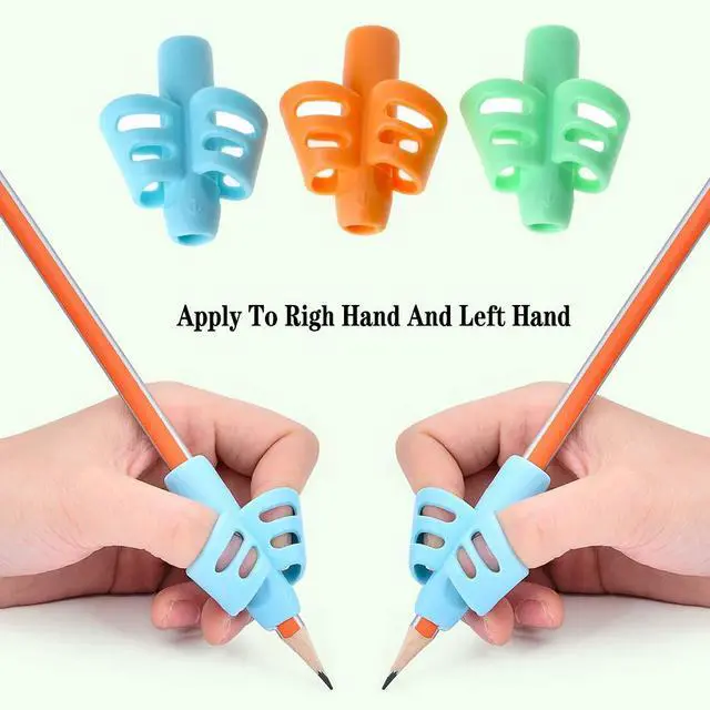 Alt view image 2 of 7 - Pencil Grips for Kids Handwriting Pencil gripper Pencil Holder Posture Correction Training Writing AIDS for preschooler Kids toddler Children Special Needs (3 PCS)