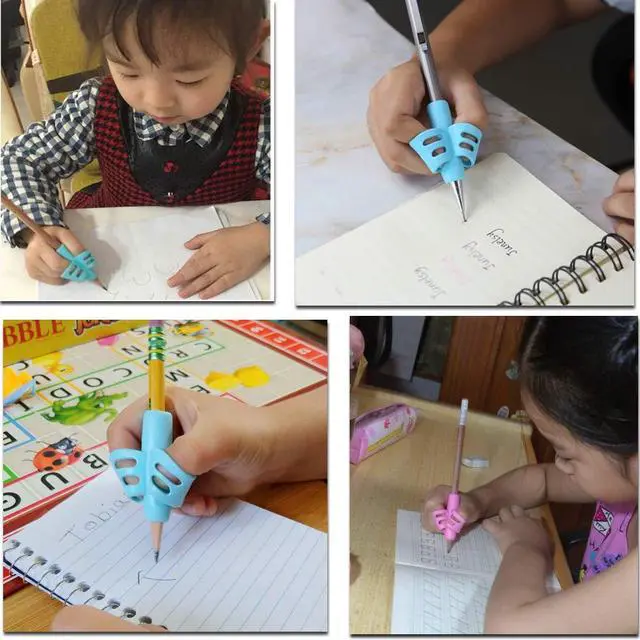 Alt view image 3 of 7 - Pencil Grips for Kids Handwriting Pencil gripper Pencil Holder Posture Correction Training Writing AIDS for preschooler Kids toddler Children Special Needs (3 PCS)