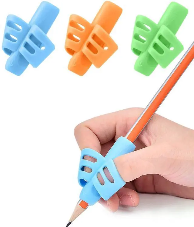 Main image of Pencil Grips for Kids Handwriting Pencil gripper Pencil Holder Posture Correction Training Writing AIDS for preschooler Kids toddler Children Special Needs (3 PCS)