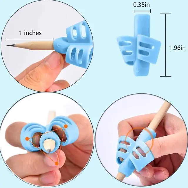 Alt view image 4 of 7 - Pencil Grips for Kids Handwriting Pencil gripper Pencil Holder Posture Correction Training Writing AIDS for preschooler Kids toddler Children Special Needs (3 PCS)