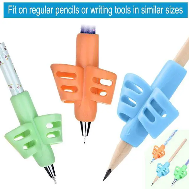 Alt view image 7 of 7 - Pencil Grips for Kids Handwriting Pencil gripper Pencil Holder Posture Correction Training Writing AIDS for preschooler Kids toddler Children Special Needs (3 PCS)