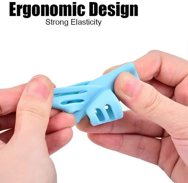 Alt view image 3 of 7 - BUSHIBU Pencil Grips for Kids Handwriting(4 Pack) | Pencil Holder Posture Correction | 3 Fingers Ergonomic Training Grippers| for Beginners Preschoolers Kindergarten Todder