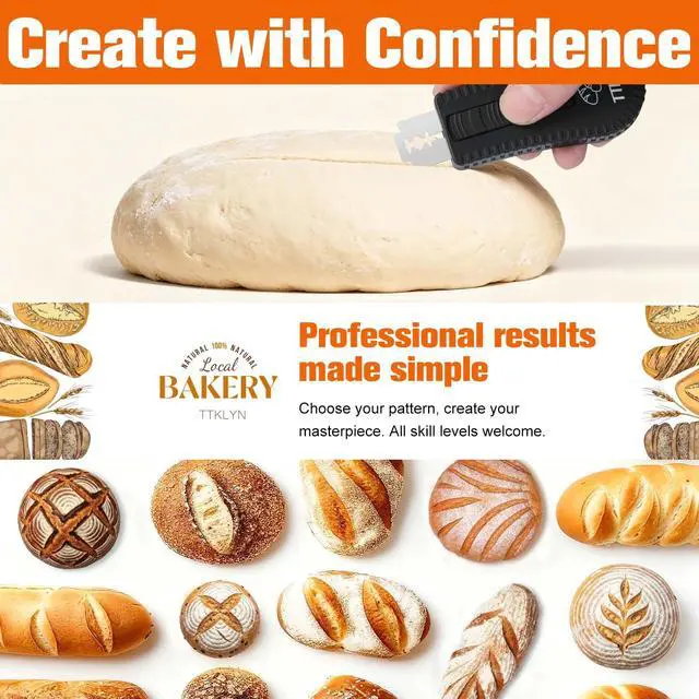 Alt view image 5 of 7 - TTKLYN Bread Lame Dough Scoring Tool | Extractable & Magnetic Bread Scoring Tool with 6 Razor Blades