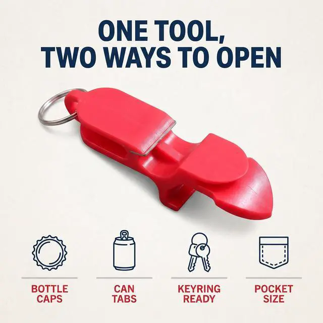 Alt view image 3 of 7 - Can Opener Outdoor,Multi-Function Tool Portable Beer Bottle Opener Keychain Shotgun Tool Pocket Aluminum Beer Bar Tool Bottle Openers Practical Processed Great for Parties,Drinking Accessories