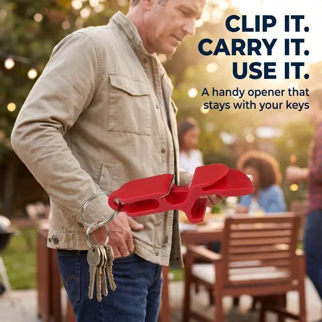 Alt view image 6 of 7 - Can Opener Outdoor,Multi-Function Tool Portable Beer Bottle Opener Keychain Shotgun Tool Pocket Aluminum Beer Bar Tool Bottle Openers Practical Processed Great for Parties,Drinking Accessories