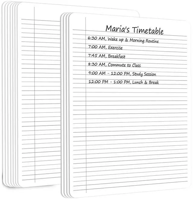Main image of 24Pcs Dry Erase Notebook College Ruled Lined Cardboard for Students Double Sided Lined Erasable Notebook Whiteboard Writing Note Pad Lapboard for Teacher Classroom Homeschool Portable Tool 12" x 9"
