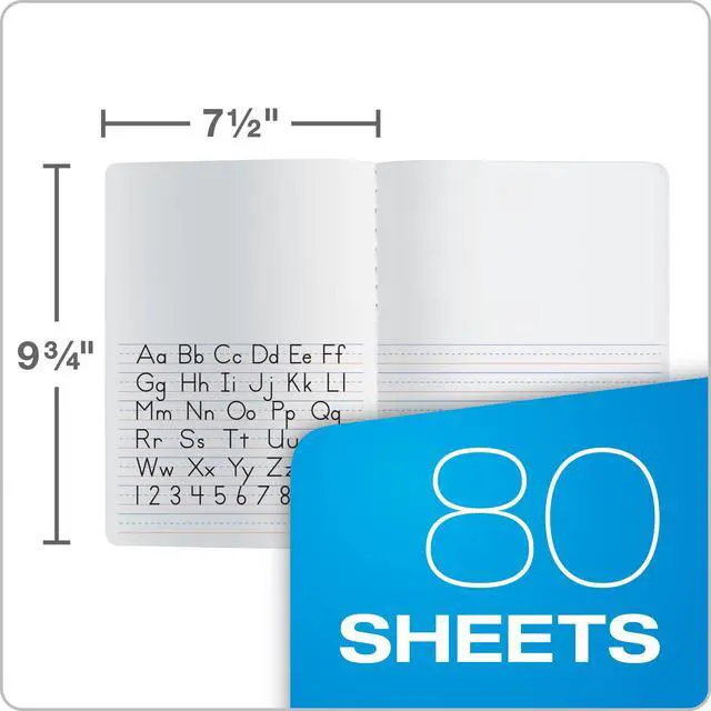 Alt view image 5 of 7 - Primary Journal, 9-3/4" x 7-1/2", Primary Rule, 80 Sheets (63785),White
