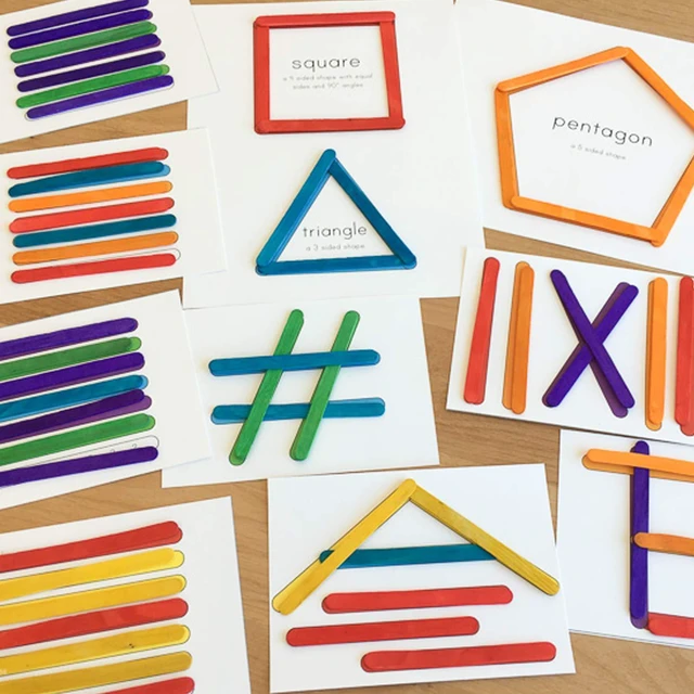 Alt view image 5 of 5 - WISYOK 120Pcs 4.5 Inch Popsicle Sticks, Rainbow Color | Birtch Wood, Craft Sticks for Ice Cream, Lolly, DIY, Children Education, School Projects