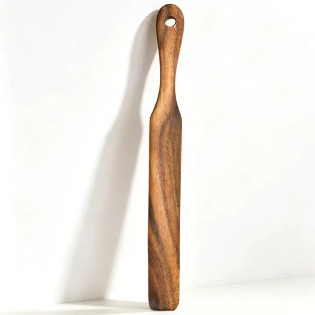 Main image of Wooden Spatula for Sourdough Starter, Natural Acacia Wood, 11 Inch, Food-Grade Wooden Spurtle, Mixing Utensil
