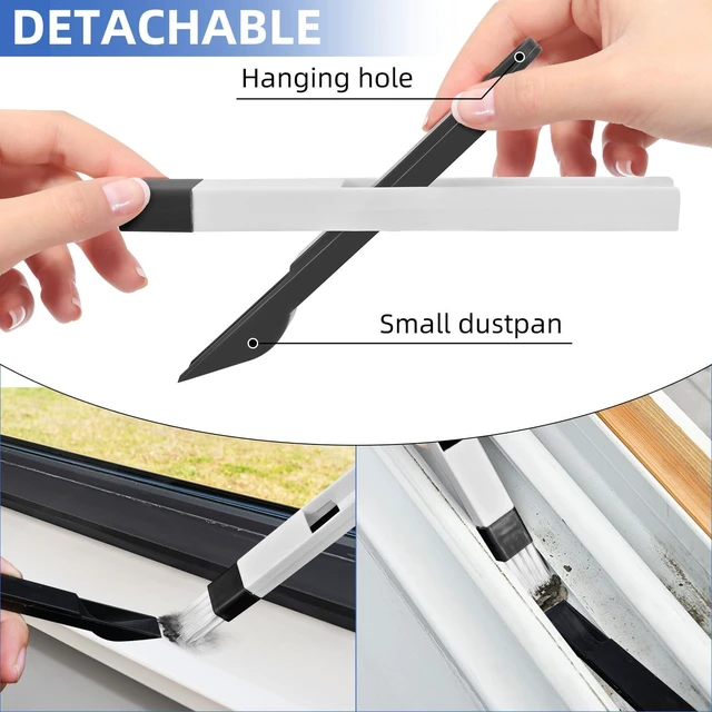 Alt view image 4 of 7 - Eduftis 7Pcs Crevice Cleaning Brush, Multifunctional Window Track Cleaning Tools and Window Groove Cleaning Brush, Home Kitchen Bathroom Window Faucets, Easy to Use Cleaner Supplies Tool