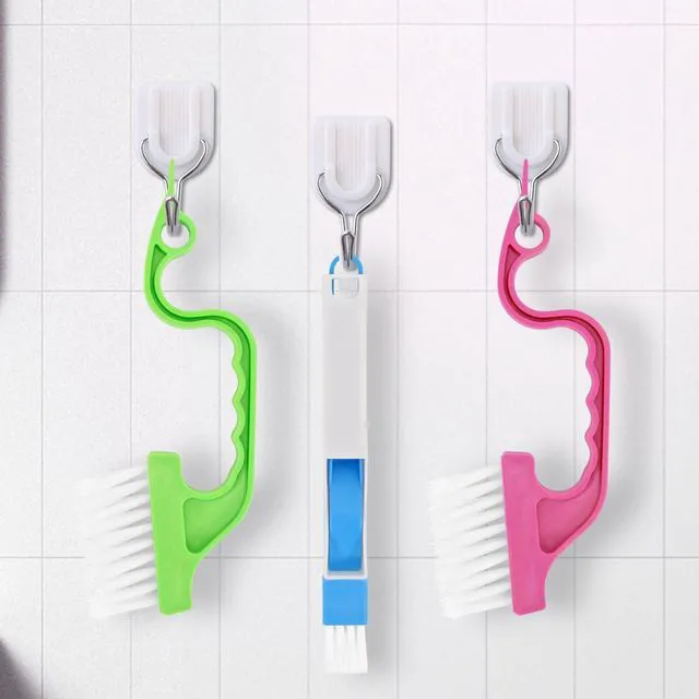 Alt view image 5 of 7 - Eduftis 7Pcs Crevice Cleaning Brush, Multifunctional Window Track Cleaning Tools and Window Groove Cleaning Brush, Home Kitchen Bathroom Window Faucets, Easy to Use Cleaner Supplies Tool