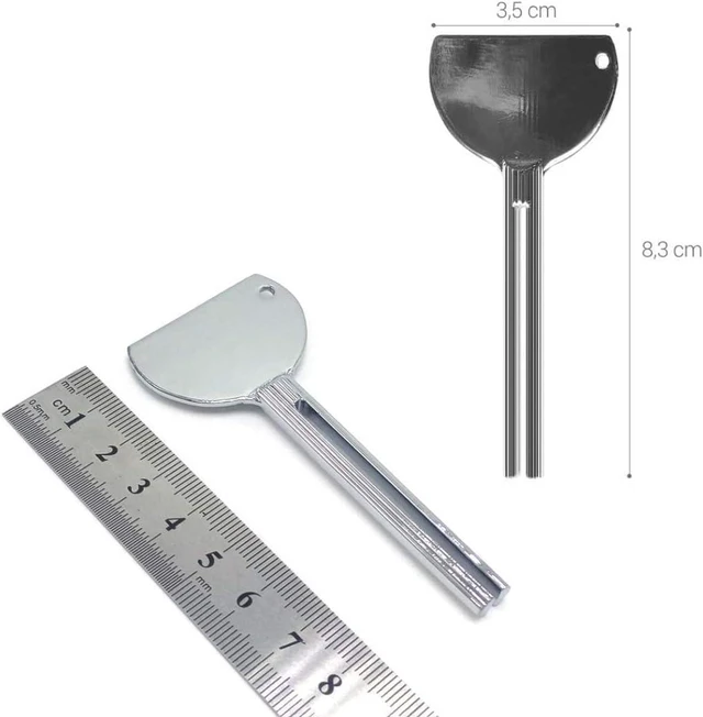 Alt view image 2 of 6 - 2Pcs Silver Stainless Steels Metal Tube Squeezer Keys Salon Toothpaste Tube Squeezers Toothpaste Roller,Rolling Toothpaste Squeezer,Bathroom Safety, Aids and Accessories